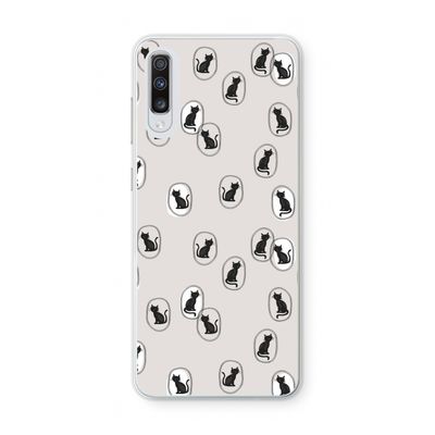 Miauw: Samsung Galaxy A70 Transparant Hoesje