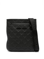 Emporio Armani sac porté épaule à motif monogrammé embossé - Noir - thumbnail