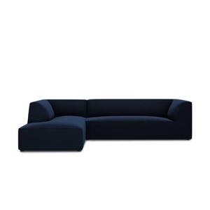 Windsor & Co Sao Hoekbank met Chaise Longue Links - 4-zits - Velvet - Koningsblauw