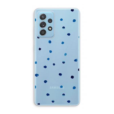 Blauwe stippen: Samsung Galaxy A73 Transparant Hoesje