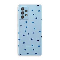 Blauwe stippen: Samsung Galaxy A73 Transparant Hoesje