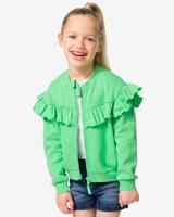HEMA Kinder Sweatvest Met Ruffle Groen (groen)
