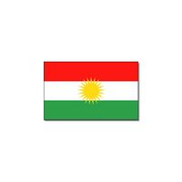 Gevelvlag/vlaggenmast vlag Koerdistan 90 x 150 cm   -