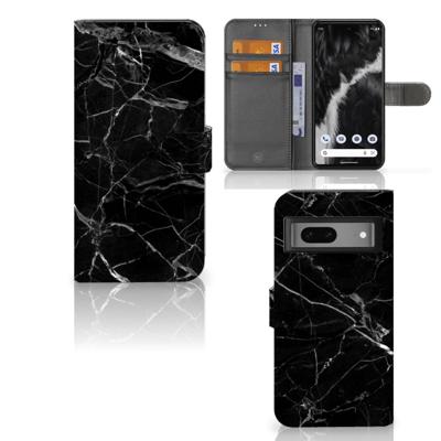 Google Pixel 7 | Bookcase | Marmer Zwart - Origineel Cadeau Vader