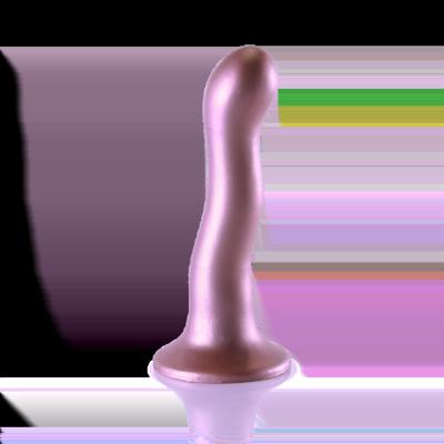 Ouch! by Shots Ultra Zachte Silicone Curvy G-Spot Dildo - 7'' / 17 cm - Roségoud