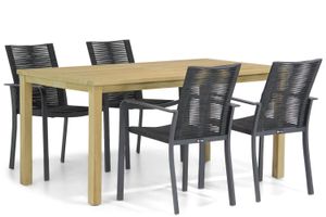 Santika Annisa/Weston 160 cm dining tuinset 5-delig