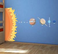 Muursticker zonnestelsel - thumbnail