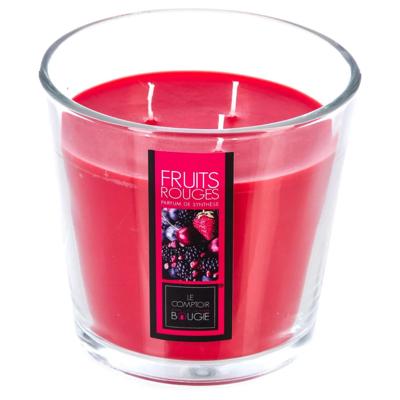 Atmosphera Candles Geurkaars - in glas - rood fruit aroma - 40 branduren - 13 x 12 cm