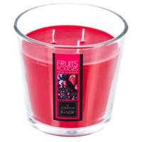 Atmosphera Candles Geurkaars - in glas - rood fruit aroma - 40 branduren - 13 x 12 cm