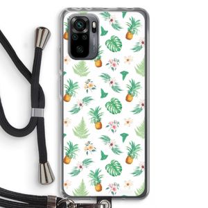 Ananas bladeren: Xiaomi Redmi Note 10 Pro Transparant Hoesje met koord