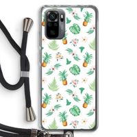 Ananas bladeren: Xiaomi Redmi Note 10 Pro Transparant Hoesje met koord