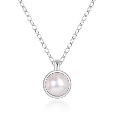 Elenza Zilveren Ketting met Parel in 925 Sterling Zilver
