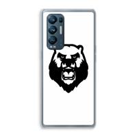Angry Bear (white): Oppo Find X3 Neo Transparant Hoesje - thumbnail