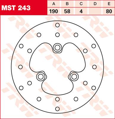 TRW Remschijf, remschijven voor de moto, MST243