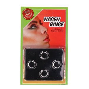 Nep oorring zilver 4 stuks