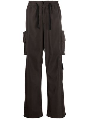 STYLAND pantalon à patch logo - Marron