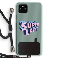 Superlady: Pixel 5a 5G Transparant Hoesje met koord
