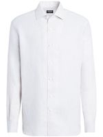 Zegna chemise en lin à manches longues - Blanc