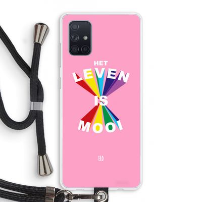Het Leven Is Mooi: Samsung Galaxy A71 Transparant Hoesje met koord