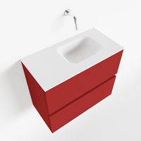 Toiletmeubel Mondiaz Ada | 60 cm | Meubelkleur Fire | Lex wastafel Talc Rechts | Zonder kraangat