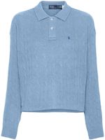 Polo Ralph Lauren pull en maille torsadée - Bleu