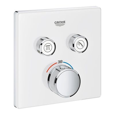 Grohe SmartControl Inbouwthermostaat - 3 knoppen - vierkant - wit 29156ls0