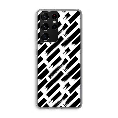 Zwarte vegen: Samsung Galaxy S21 Ultra Transparant Hoesje