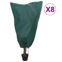 Plantenhoezen met trekkoord 8 st 70 g/m² 0,8x1,2 m