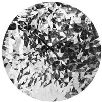 Wandklok 80cm-Stil-Chroom-Roestvrij staal-NeXtime 'Fragments'