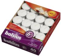 Theelichten wit 40 stuks - Bolsius