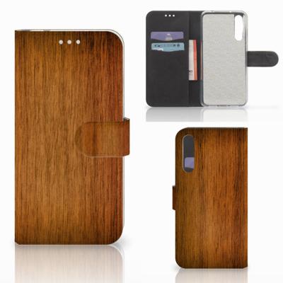 Huawei P20 Pro | Book Style Case | Donker Hout