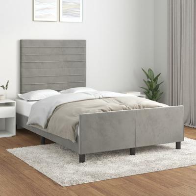 Bedframe zonder matras 120x200 cm fluweel lichtgrijs