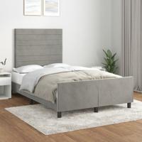 Bedframe zonder matras 120x200 cm fluweel lichtgrijs