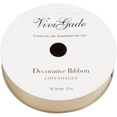 Vivi Gade Cadeaulint, b: 18 mm, matt, goud, 25 m/ 1 rol