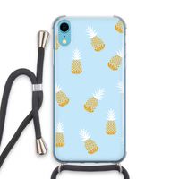 Ananasjes: iPhone XR Transparant Hoesje met koord