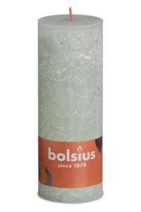 Bolsius Rustiek  Stompkaars Shine Collection 190/68 Foggy Green -Mistig Groen