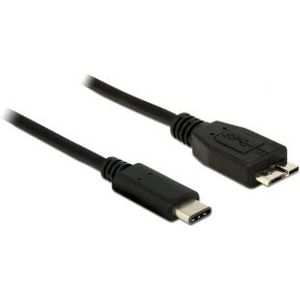 DeLOCK 1m USB 3.1 USB-kabel USB 3.2 Gen 2 (3.1 Gen 2) USB C Micro-USB B Zwart