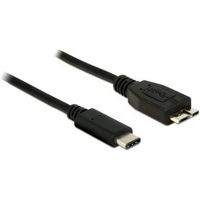 DeLOCK 1m USB 3.1 USB-kabel USB 3.2 Gen 2 (3.1 Gen 2) USB C Micro-USB B Zwart - thumbnail