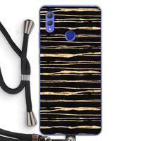 Gouden strepen: Honor Note 10 Transparant Hoesje met koord