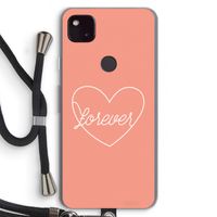 Forever heart: Pixel 4a 5G Transparant Hoesje met koord