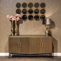 Richmond Dressoir Ironville 160cm - goud / zwart marmer - thumbnail