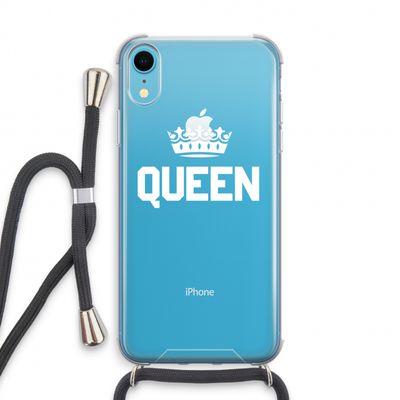 Queen zwart: iPhone XR Transparant Hoesje met koord