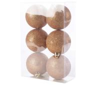 Cosy @Home Kerstballen Koper ø 8 cm - 6 Stuks Cosy @Home Kerstballen Koper ø 8 cm - 6 Stuks