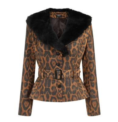 Collectif Molly Leopard Print Jacket-L