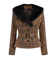 Collectif Molly Leopard Print Jacket-L