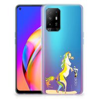 OPPO A94 5G | Reno5 Z Telefoonhoesje met Naam Horse Color - thumbnail