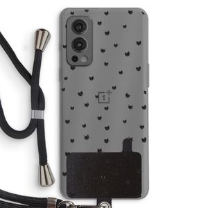 Kleine kattenkopjes: OnePlus Nord 2 5G Transparant Hoesje met koord