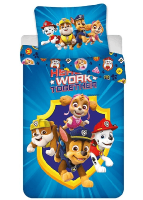 PAW Patrol Dekbedovertrek Hero&apos;s Work Together 140 x 200 cm - 65 x 65 cm