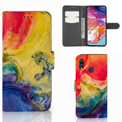 Hoesje Samsung Galaxy A70 Watercolor Dark Hoesje Samsung Galaxy A70 Watercolor Dark