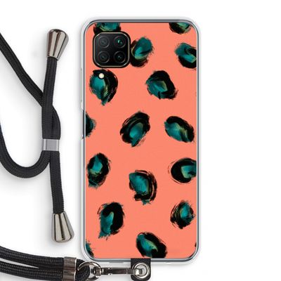 Pink Cheetah: Huawei P40 Lite Transparant Hoesje met koord